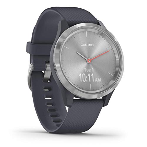 Garmin vívomove 3S - schlanke, stilvolle Hybrid-Smartwatch mit analogen Zeigern &amp; OLED-Display für schmale Handgelenke, Sport-Apps &amp; Fitness-/Gesundheitsdaten, wasserdicht, 5 Tage Akkulaufzeit