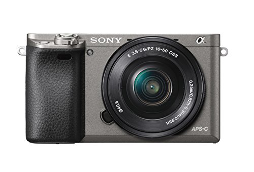 Sony Alpha 6000 Systemkamera (LCD-Display, Exmor APS-C Sensor, High Speed Hybrid AF) inkl. SEL-P1650 Objektiv graphit-grau)