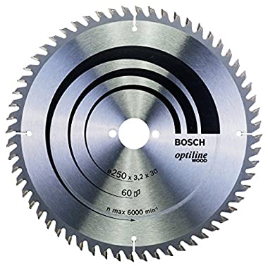 Bosch Professional Kreissägeblatt Optiline Wood (60 Zähne, Tischkreissäge, Ø 250 mm)