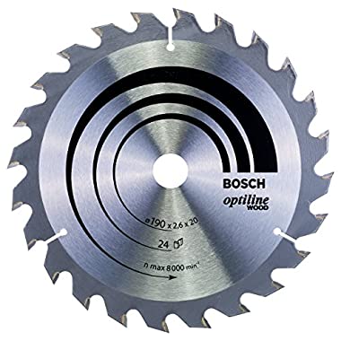 Bosch Professional Kreissägeblatt Optiline Wood (24 Zähne, Handkreissäge, Ø 190 mm)