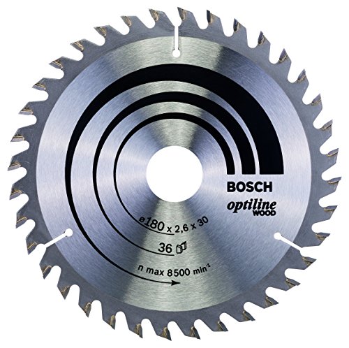 Bosch Professional Kreissägeblatt Optiline Wood (36 Zähne, Handkreissäge, Ø 180 mm)