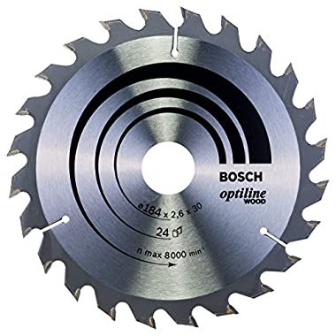 Bosch Professional Kreissägeblatt Optiline Wood (24 Zähne, Handkreissäge, Ø 184 mm)