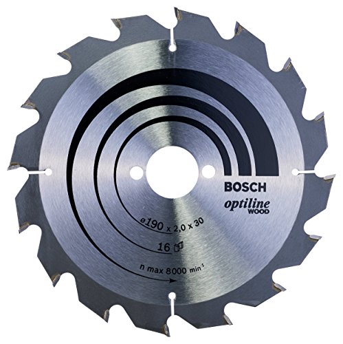 Bosch Professional Kreissägeblatt Optiline Wood (16 Zähne, Handkreissäge, Ø 190 mm)