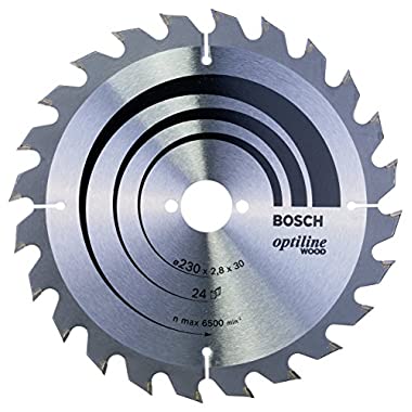 Bosch Professional Kreissägeblatt Optiline Wood (24 Zähne, Handkreissäge, Ø 230 mm)