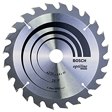 Bosch Professional Kreissägeblatt Optiline Wood (24 Zähne, Handkreissäge, Ø 235 mm)