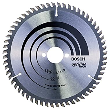Bosch Professional Kreissägeblatt Optiline Wood (60 Zähne, Handkreissäge, Ø 190 mm)