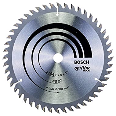 Bosch Professional Kreissägeblatt Optiline Wood (48 Zähne, Handkreissäge, Ø 184 mm)