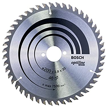 Bosch Professional Kreissägeblatt Optiline Wood (48 Zähne, Handkreissäge, Ø 200 mm)