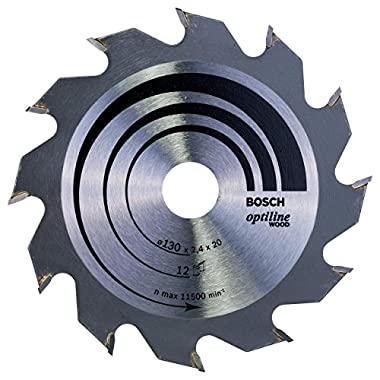 Bosch Professional Kreissägeblatt Optiline Wood (12 Zähne, Handkreissäge, Ø 130 mm)
