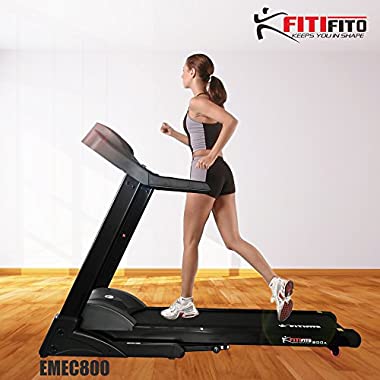 Fitifito Laufband div. Modelle Heimtrainer Fitnessgerät 99+ Programme klappbar LED Bildschirm Dämpfung (EMEC800)