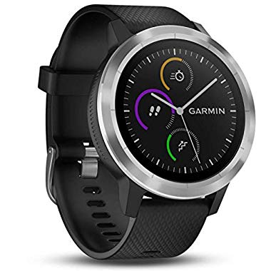 Garmin vívoactive 3 GPS-Fitness-Smartwatch - vorinstallierte Sport-Apps,kontaktloses Bezahlen mit Garmin Pay,Schwarz-Silber (Standard)