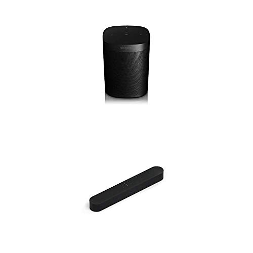 Sonos Beam Smart Soundbar, schwarz - Kompakte TV Soundbar für Fernsehen & Musikstreaming & HDMI ARC - AirPlay kompatibler Musik- & TV Lautsprecher & One Smart Speaker, schwarz (GEN2)