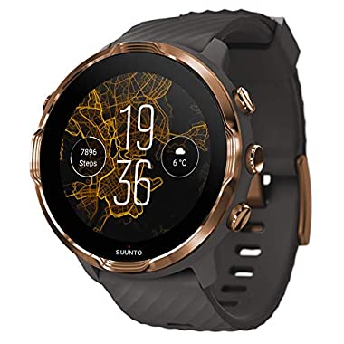 Suunto 7 Smartwatch mit vielfältiger Sporterfahrung und Wear OS by Google (Einheitsgröße, Grau/Kupfer)