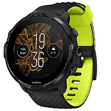 Suunto 7 Smartwatch mit vielfältiger Sporterfahrung und Wear OS by Google (Einheitsgröße, Schwarz/Lime)