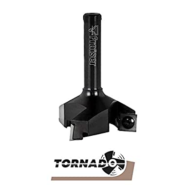 TORNADO Fraiser Planfräser 8mm schaft für Holz Durchmesser 35 mm mit 3 austauschbaren Hartmetallmessern beschichtet 10,5 x 10,5 mm fräser für oberfräse (D=35 I=10.5 S=8)